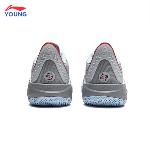 LI-NING KIDS李宁儿童篮球鞋音速12夏季男童减震回弹专业训练鞋防滑透气运动鞋 迷雾灰 38 码