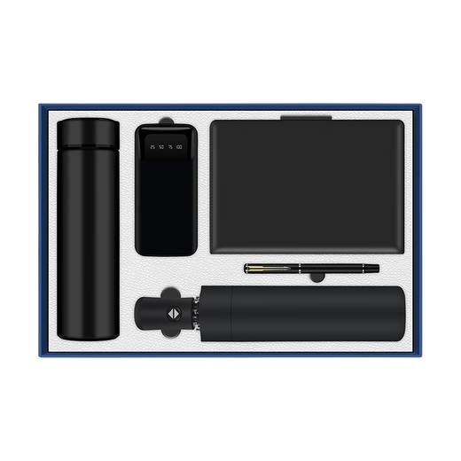 Liwang Teacher's Day Gifts Business Souvenirs Souvenirs Souvenirs Employee Prix Practical Company Event Thermos Cup + Power Bank + Livre + Pen + parapluie [Boîte-cadeau] Black