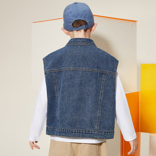 ASK JUNIOR Children's Boys' Jackets 2025 Autumn New Products Medium and Large Children's Denim Jackets Vests Teen Denim Shirts