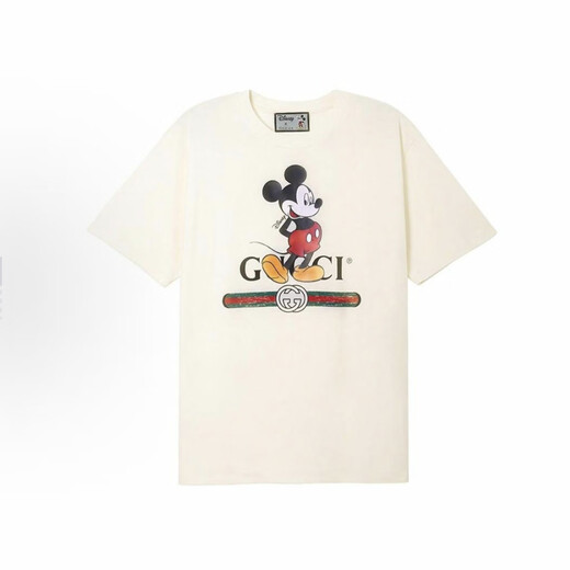 古驰（GUCCI） Love Parade FW22 字母圆领短袖  落肩袖T恤 女款 节日送礼 灰白色565806-XJB66-9756 S