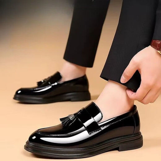 KIDS Spider King Leather Shoes The same style for men's new soft sole footwear men's leather shoes Black 9926 38
