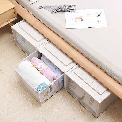 聚客家多层式柜塑料箱婴整理箱宝宝 f3523长47*宽35高23 出口日本