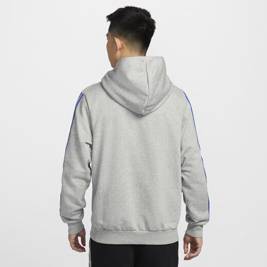 Nike (NIKE) sweatshirt jacket men's spring and autumn sportswear warm loose casual hooded pullover top HJ3882-063 grey inner lilac S