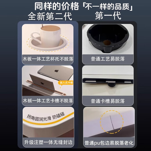 JCZS German brand foldable bed small table study desk laptop table stand lazy bedroom bay window large size snow white length 60*width 40*height 28cm