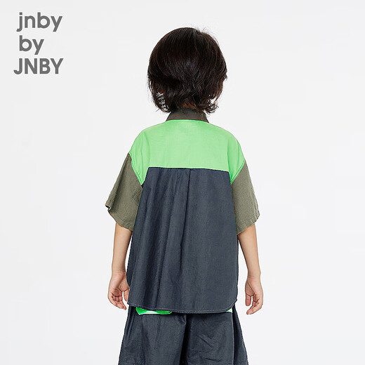 Jnby by JNBY New Jiangnan Buyi children's short-sleeved shirt summer 1P5210410 410/dark navy 140cm