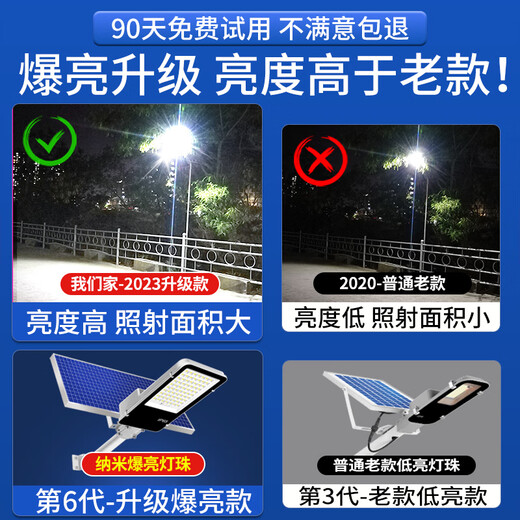 
Solar outdoor courtyard lights for home lighting super bright rural yard new style road protection [explosion] 200000W high-end induction model 15686 0W