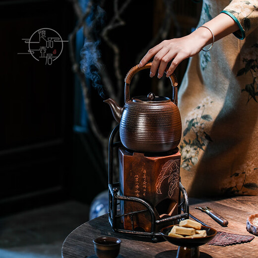 S588家用纯手工提梁壶中式大容量闷泡煮茶器电陶炉复古炭炉养生粗 1100ml ββββ12111号禅意窑变提梁壶β ββββ1L以上ββββ