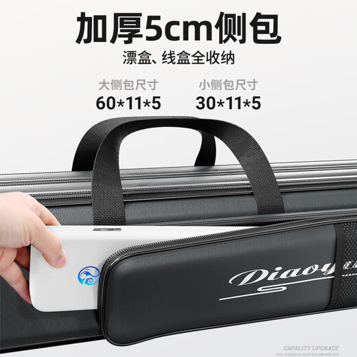 Linglai German large-capacity fishing rod bag lightweight rod bag equipment fishing gear bag fishing special rod bag fishing rod storage 24-year upgrade 120cm double-layer rectangular-double layer