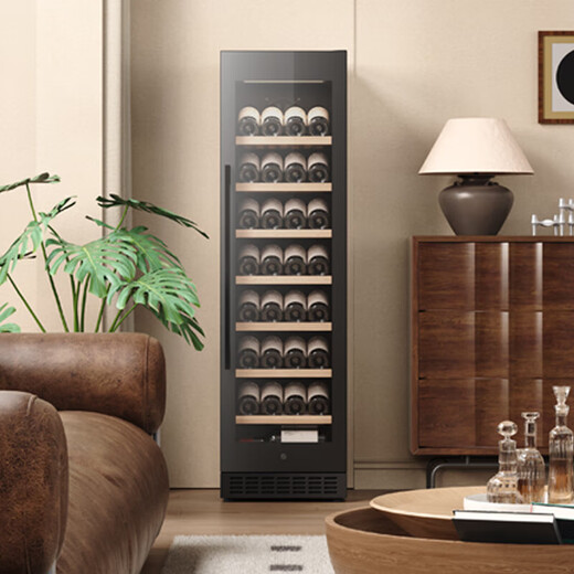 Bai Kailun red wine cabinet, first-class energy efficiency, constant temperature and moisturizing wine cabinet, zero embedded compressor, home wine storage, sake beer display refrigerator, fruit beverage refrigerator bar, dual temperature | ice bar style | 188L air-cooled, frost-free