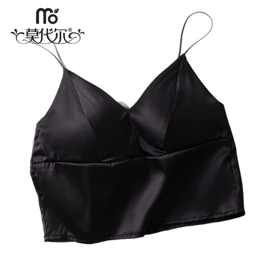 Modal silk satin beautiful back short suspender French triangle cup mulberry silk underwear no wire silk bra 2025 new product FHZ25B2-9756-3 Champagne XL