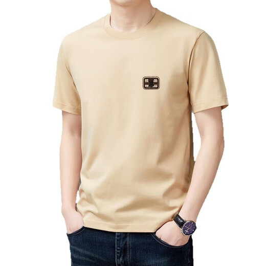 
Seven Wolf 240g heavy pure cotton short-sleeved T-shirt for men loose casual round neck base shirt T-shirt top men's clothing KSJY9922 white M 165 suggests 100-120Jin [Jin equals 0.5 kg]