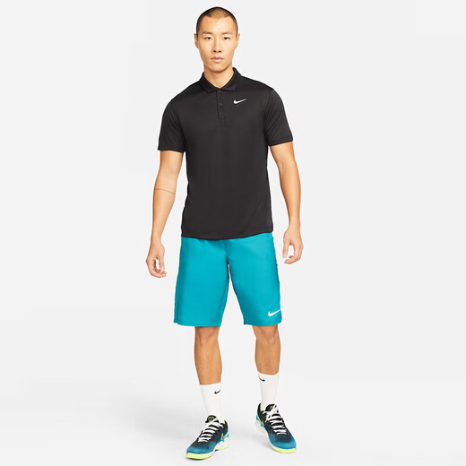 NIKE spring and summer men's short-sleeved T-shirt POLO shirt sports and leisure DH0858-010 black M