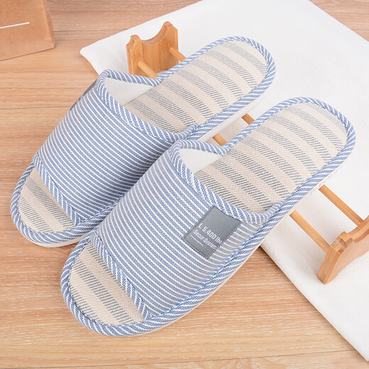 
Muklai men's extra-large slippers cotton and linen slippers men's extra-large size spring and autumn indoor non-slip linen home shoes 6630 brown 44 45 [suitable for sizes 43-44 foot wear]