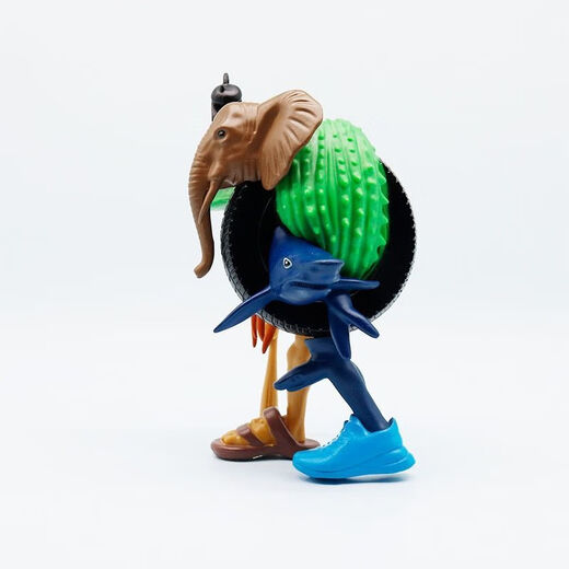 Tongbeijia Foreign Mountain and Sea Civilization Figure Fusion Version Wood Stick Man Golden Shark Frog Elephant Sewing Monster Abstract Toy AI Ornament C Foreign Mountain and Sea Civilization Fusion Version 16cm