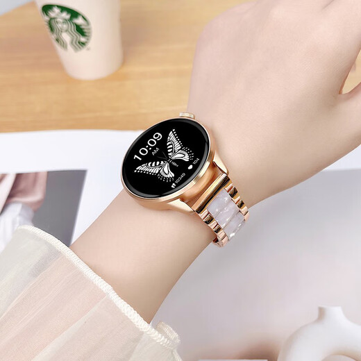 Smart Healthy Women's Watch 2025 Heart Rate Blood Pressure Bluetooth Call Multifunctional Sports Bracelet Give Gift W02 Three Rose Gold [Send Silicone Strap + Protective Film]
