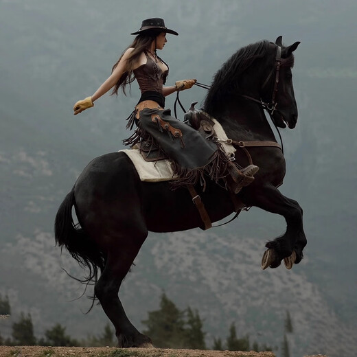 XINBUCKS Western Cowboy Hat Men and Women Minority Style Leather Leisure Travel Hat British Beach Sunshade Mountaineering Hat Black (Clean Version) Suitable for 55-60CM