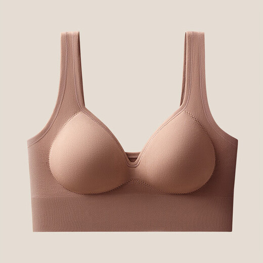 Grande tasse fixe Beau dos sans anneau en acier rassemblant le gilet de yoga pour femmes Fitness Fitness Running Sports Sports Bra Café pour femmes * 733 * M 90-110Jin [Jin est égal à 0,5 kg]