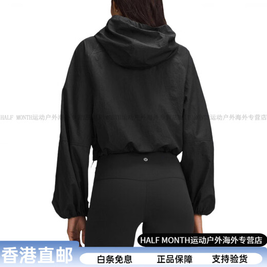 lululemonScuba Cropped Anorak 防水防泼连帽休闲夹克外套 女款时尚潮流百 黑色/Black XXS （2）