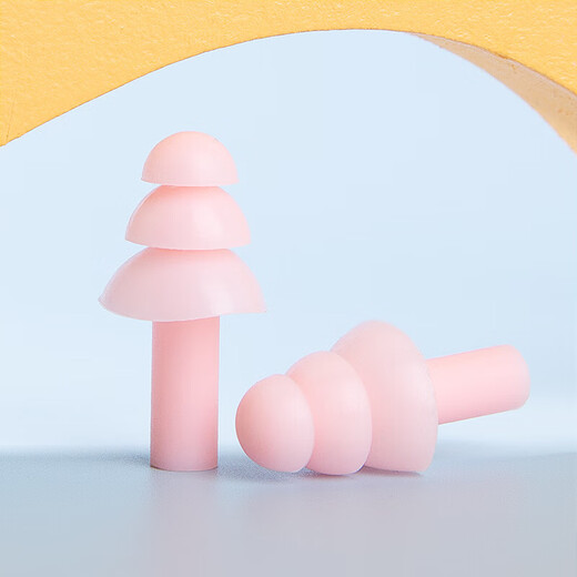 Shimeijia SMJ swimming nose clip earplugs, anti-choking swimming accessories, silicone waterproof earplugs, anti-falling, storage box, meat powder earplugs