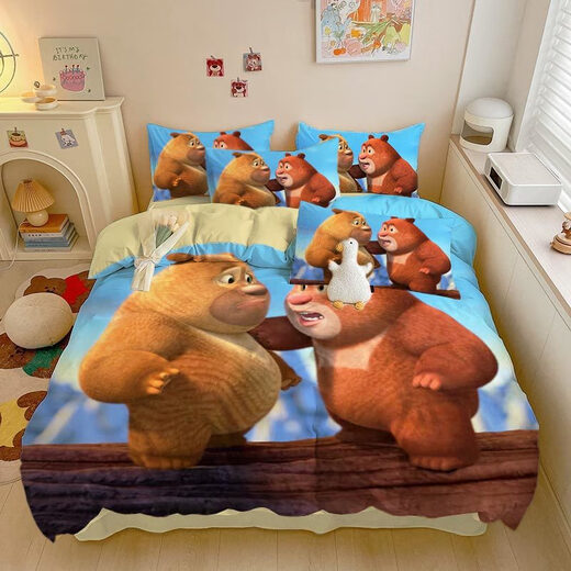 Disney (Disney) All-Cotton Cartoon Bear Haunted dreiteils Set Studenten