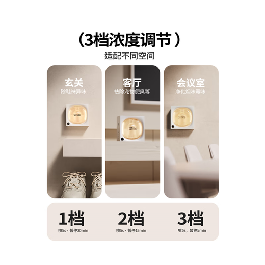 Xiangwu Aroma Diffuser Automatic Fragrance Machine Fragrance Machine Human Body Sensing Smart Bathroom Deodorizing Fragrance Gift Box Fragrance Machine 3 Kinds of Essential Oils White Tea + Encounter + Hilton