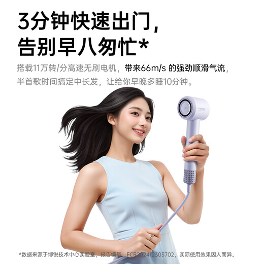 Feike Borui high-speed hair dryer negative ion hair dryer home student dormitory high power does not hurt hair portable hair dryer birthday gift for women PH1653 purple