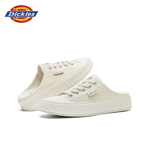 Dickies Chaussures pour hommes Chaussures toile d'été chaussures respirantes et polyvalentes chaussures blanches hommes et femmes couples chaussures un pied paresseux pantoufles beige 40