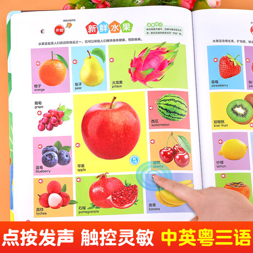 Hablando el audiolibro de educación temprana de 0 a 3-6-7 años Máquina de lectura para niños de niños Inglés chino y cantonés La máquina de aprendizaje de los cantones