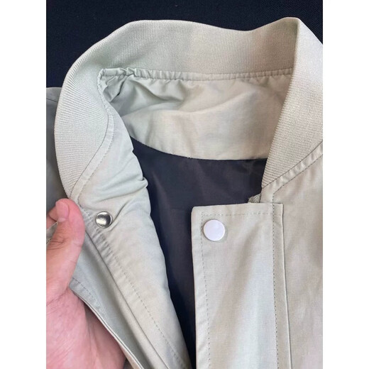 Pushui Fangfang Digada couple jacket men's spring and autumn baseball uniform flight jacket ma1Vintage LTT--7374 gray M