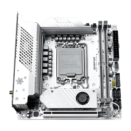 精粤H610/B760/Z690 Z790雪梦主板INTEL游戏主板/ITX主板 适配12100F/12400F/12600KF/14600KF单主板 精粤B760I Snow Dream主板