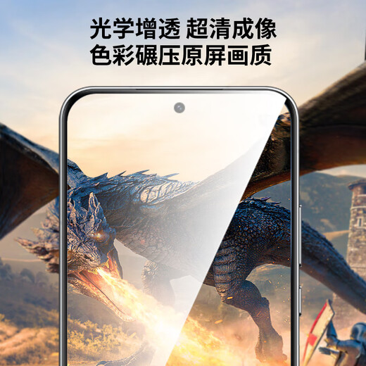 Langling 2 pieces suitable for Xiaomi Redmi Turbo4Pro tempered film Redmi turbo4Pro mobile phone film without black edges HD glass anti-fall wear-resistant light fingerprint front film