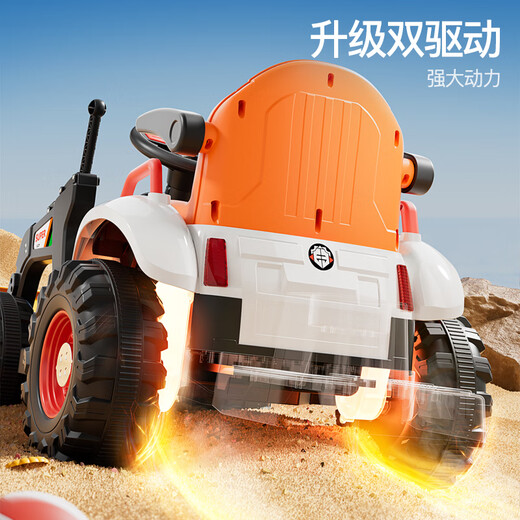 Bebjia children's electric car four-wheel electric car children's car four-wheel children's car children's electric car toy car can sit on forklift | red + 12V4.5 battery + remote control