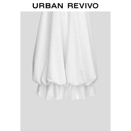 UR2025 summer new women's clothing vacation-split flower buds U-neck sleeveless dress UIU750001 (longer) S