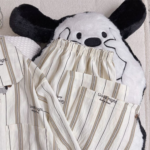 S.Sofea Koreanisch gestreifte Cartoon Wolkenwolkenpyjamas und Heimkleidung können außerhalb von 826# vertikaler Dackel -Hund 170 m getragen werden