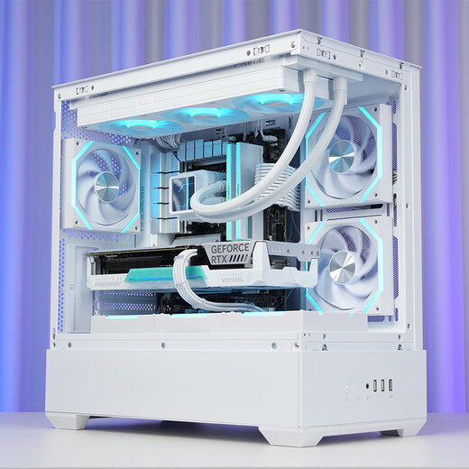 ASUS AMD Pure White Cardless 7500F/9600X/9700X/7800X3D/9800X3D Barebone Assembly Computer Game Live Broadcast AI Host DIY Complete Machine Configuration 2 9600X丨16G丨1T丨White Sea View Room