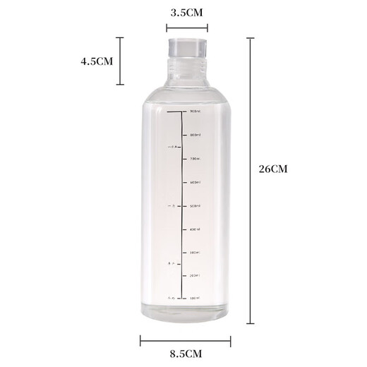 Baijie wine bottle empty bottle high borosilicate glass wine container special bottle homemade liquor bottle empty wine bottle high-end wine jug wine jar