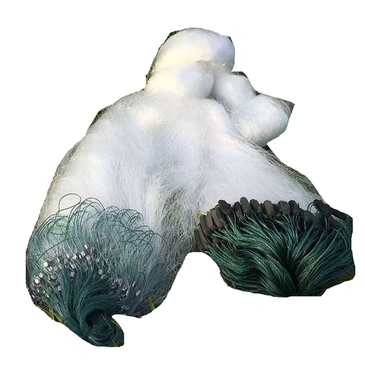 White silk three-layer sunken net, sticky net, green silk net, 100 meters fishing net, crucian carp, carp fishing hanging net, reservoir net, silver carp, 1.5 meters high, 2 fingers, white silk three-layer sunken net, 50 meters long