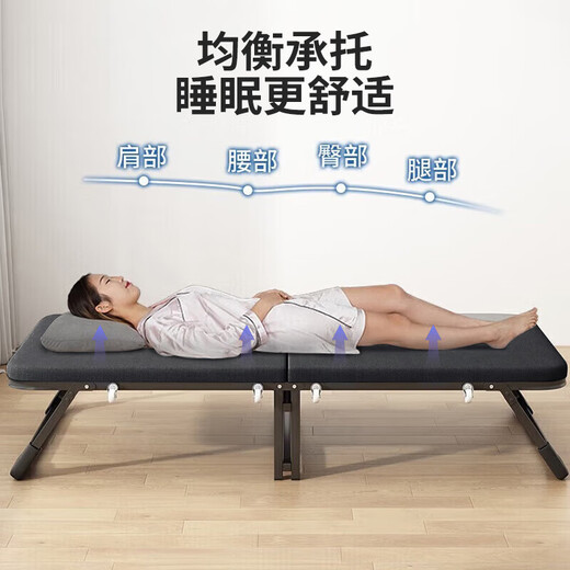 Quanpinwu Folding Sheet Single Nap Bed Office Workplace Nap Bed Fabric Camp Bed Simple Bed Accompanying Bed