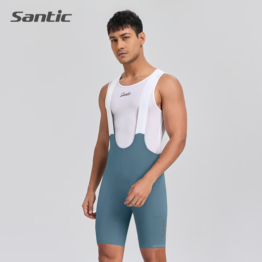 Santic Spring and Summer Cycling Bibs Cycling Suit Shorts Men's Dante Three Seasons Black L