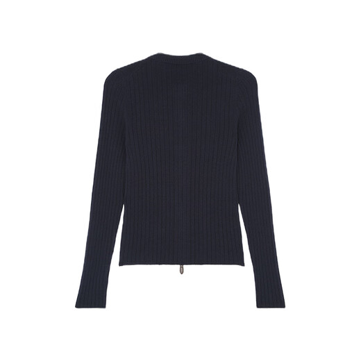 Loro Piana/Nuoyou Pianya LP Damen -Kostel -Pullover -Strickjacke Cashmere Rib Strick Runde Nackenjacke 2025 NEU Navy Blue 42