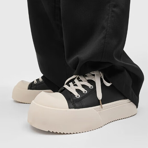 
Lugeli Derby shoes men's big-toe Mickey shoes heightened minimalist high street thick sole heightened commuting casual and versatile classic board shoes Derby shoes 41