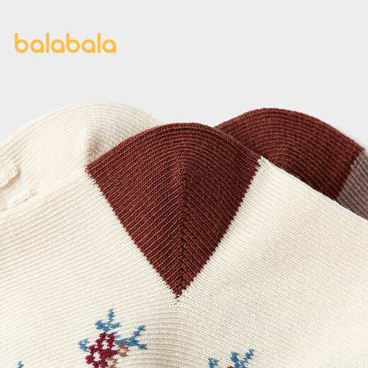 Носки Balabala для девочек, осенние детские носки до середины икры, студенческие носки, нетянущиеся жаккардовые три пары 209325172001