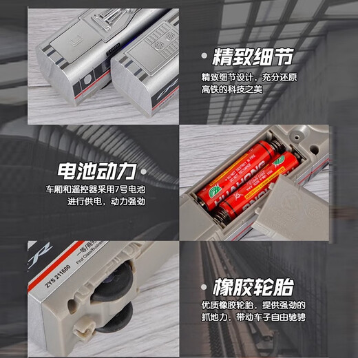 高铁玩具火车遥控合金复兴号动车模型玩具仿真和谐号儿童电动男孩 充电套装【遥控版】复兴号 三_9