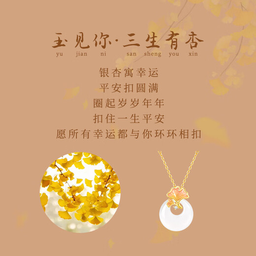 Central Chuang Fashion Chinese Gold and Silver Necklace Women's Safe Buckle Jade Pendant Girls Birthday Gift for Girlfriend and Wife S925