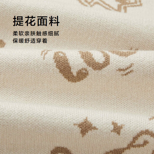 Heilan long-sleeved sweater men's fashion jacquard warm pullover long-sleeved sweater for men winter oatmeal pattern D3 M 170/88A recommended 125~136Jin Jin equals 0.5 kg
