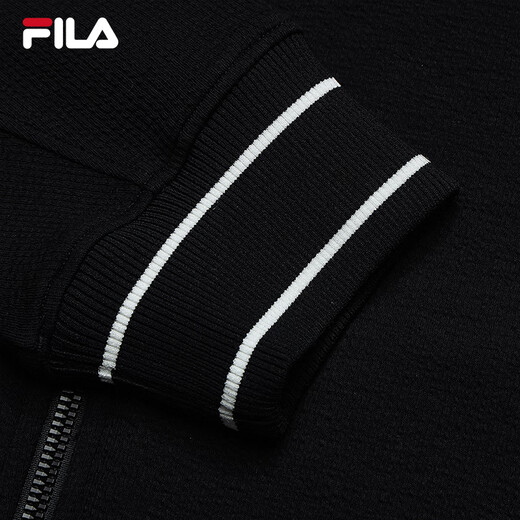 
FILA official women's knitted long-sleeved jacket 2025 summer fashion casual simple loose top