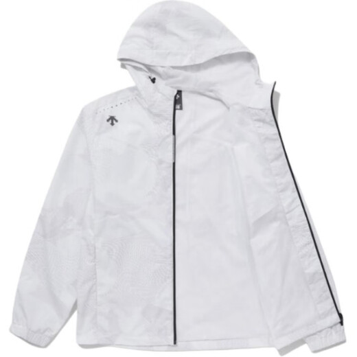 Descente Color Color Hooded Zipper à manches longues pour hommes et femmes, blanc 100
