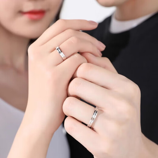 DR Destiny Three Lives Platinum Couple Ring PT950 Platinum Knot Engagement Valentine's Day Birthday Gift for Girlfriend Pair of Rings