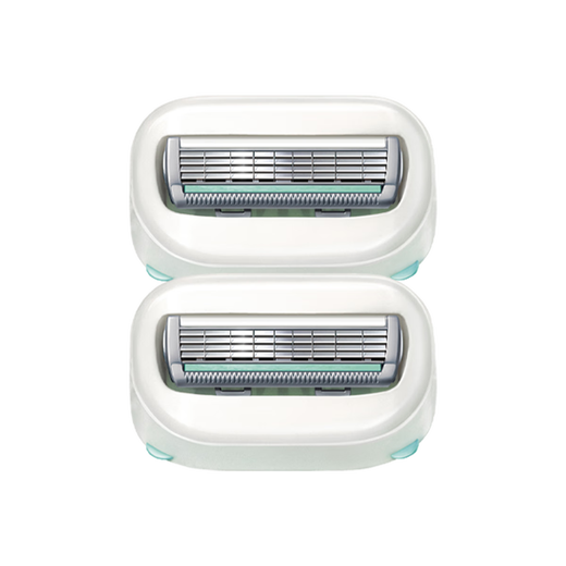 Schick Large Soap Head Replacement Knife for Medium and Dry Muscle Hair Removal Knife, 2 Pack, No Handle, Contains Shea Butter