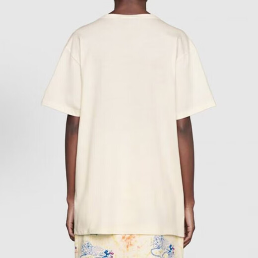 古驰（GUCCI） Love Parade FW22 字母圆领短袖  落肩袖T恤 女款 节日送礼 灰白色492347-XJB7W-9756 XXS